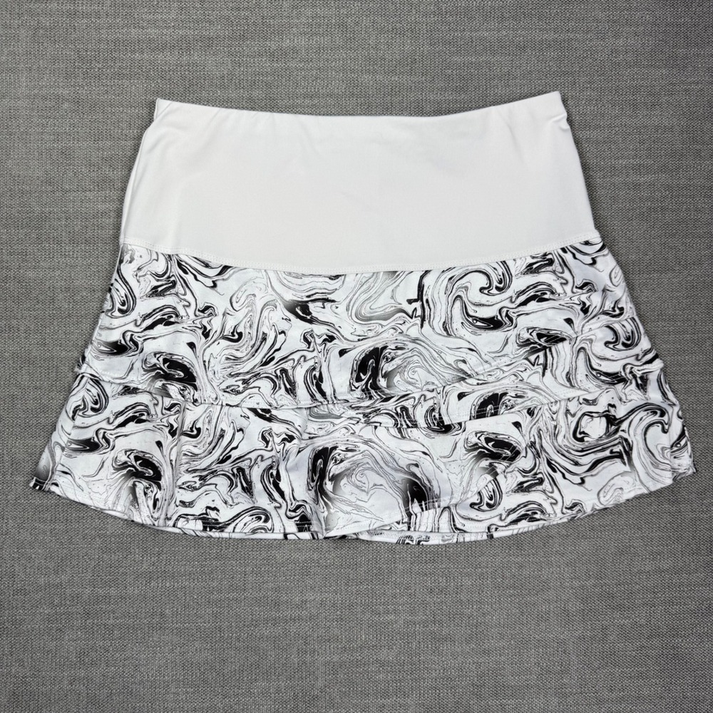 Lucky in Love "Marble-ous" Tiered Tennis Skort Women's Medium Pickleball Tennis